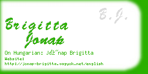 brigitta jonap business card